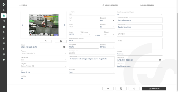 CS Leak Reporter V2 - phần mềm báo cáo cho LD 500/510 - Hình ảnh 5