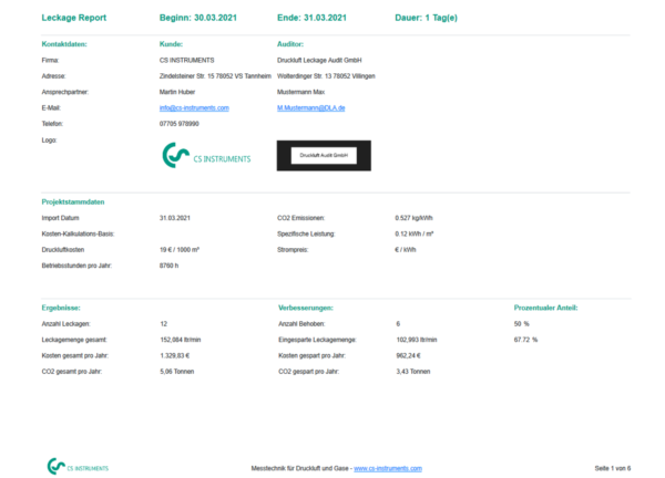 CS Leak Reporter V2 - phần mềm báo cáo cho LD 500/510 - Hình ảnh 6